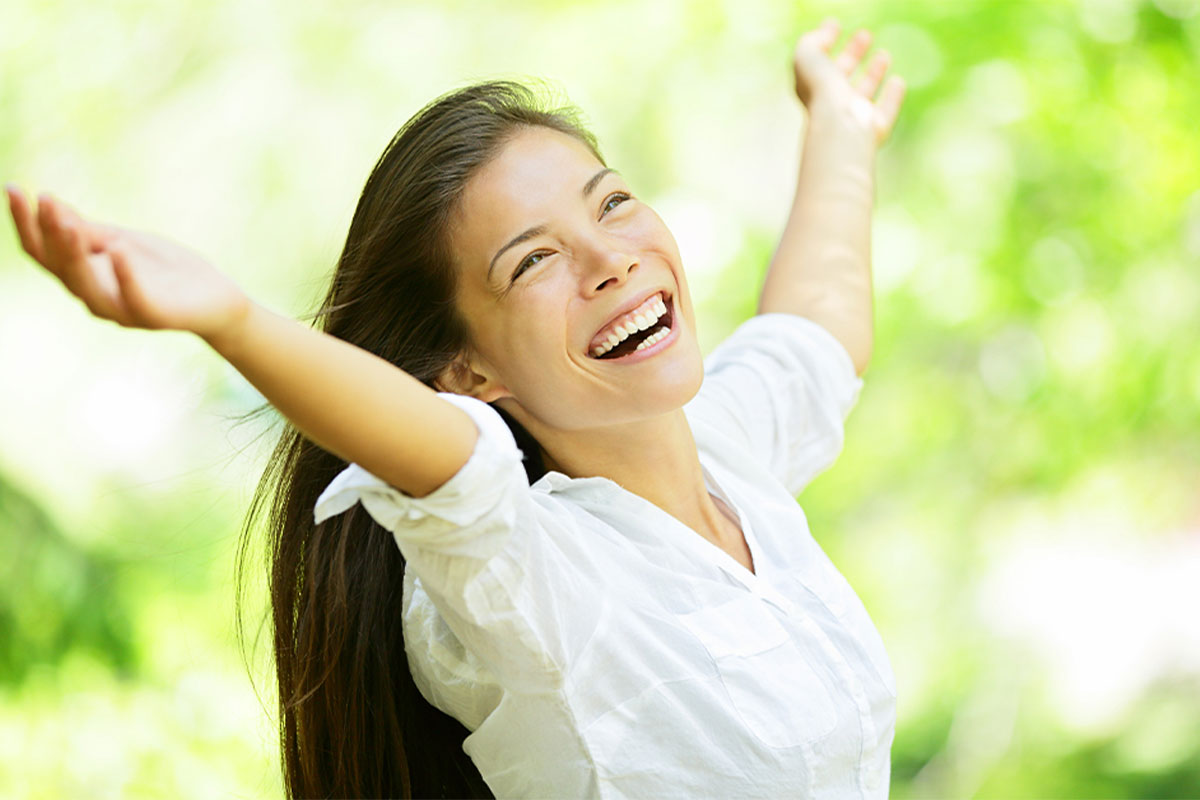 Beautiful woman smiling